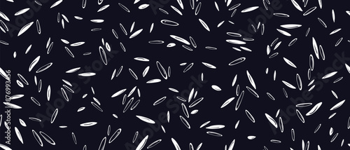Rice grains. Seamless pattern. Bakery background