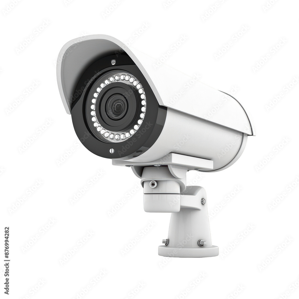 surveillance camera isolated on white background. Perfect for security, monitoring, and technology-related projects. surveillance camera isolated on white background. Perfect for security, monitoring, and technology-related projects.