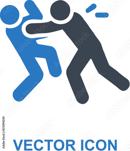 Person committing physical assault icon