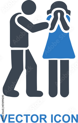 Person committing sexual harassment icon