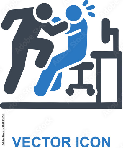 Person committing workplace violence icon