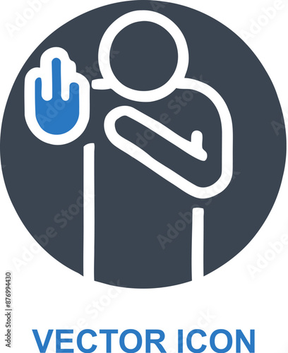 Person defending themselves from attack icon