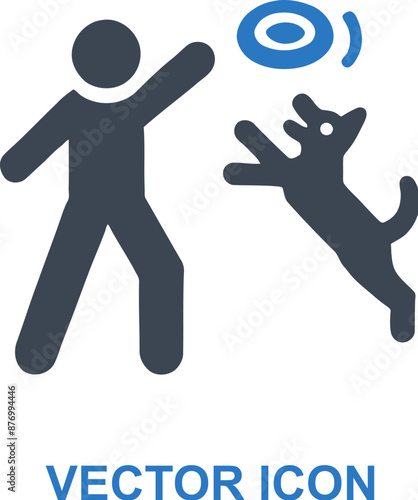 Person throwing a frisbee icon