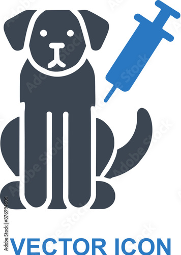 Dog getting vaccinated icon