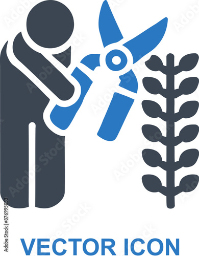 Trimming hedges neatly icon