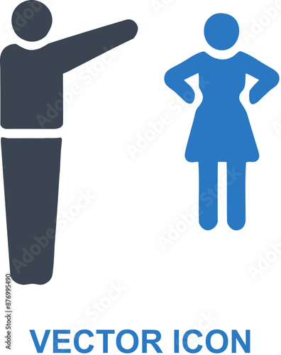 Quarreling Parents Icon in Negative Parenting