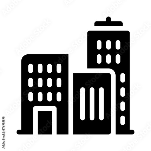 skyscraper glyph icon