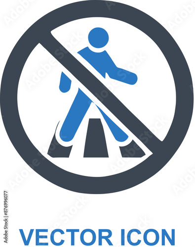 No Jaywalking Icon