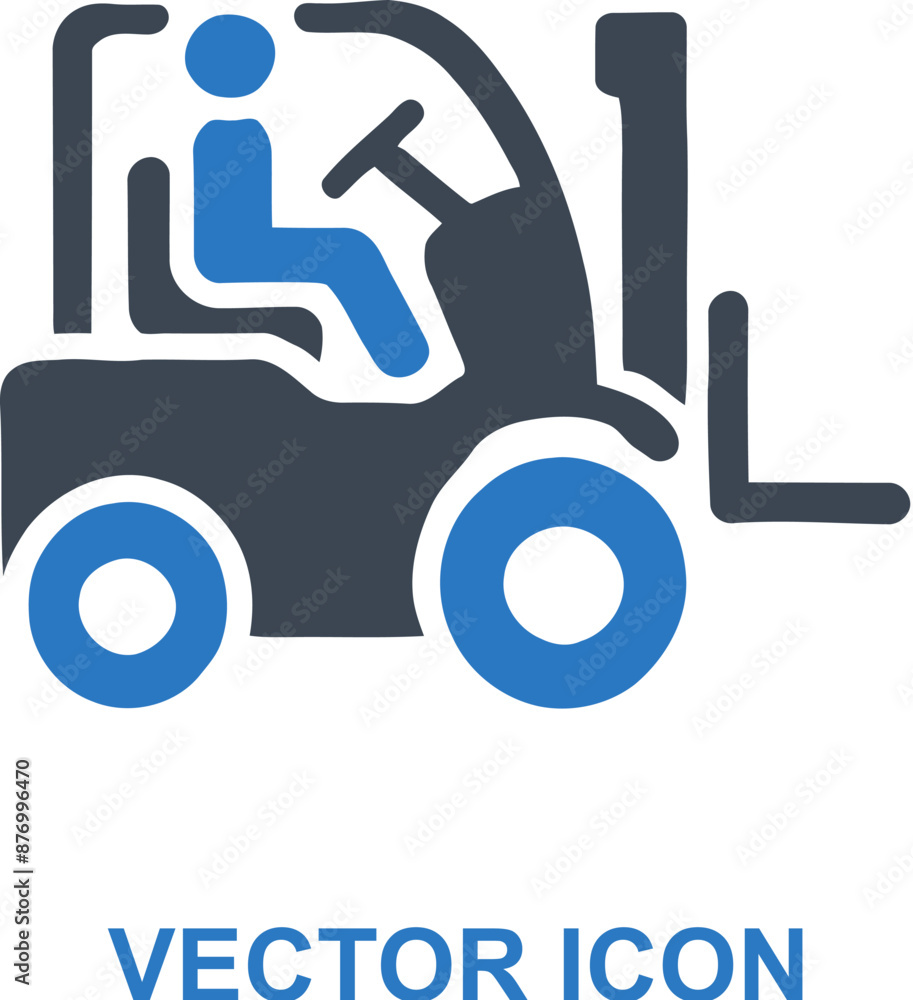 Forklift Operation Icon Forklift Operation Icon
