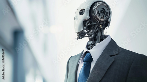 AI robot wear business suit