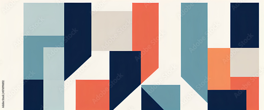 Fototapeta premium illustrazione con elementi geometrici a tema astratto contemporaneo