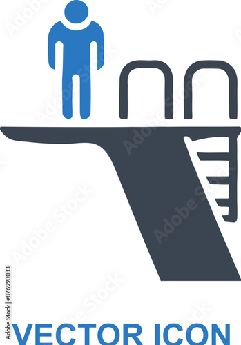 Diving board icon