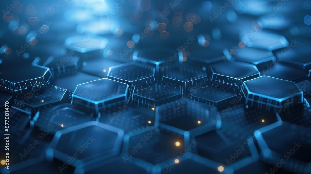 Obraz premium Abstract Digital Hexagon Pattern