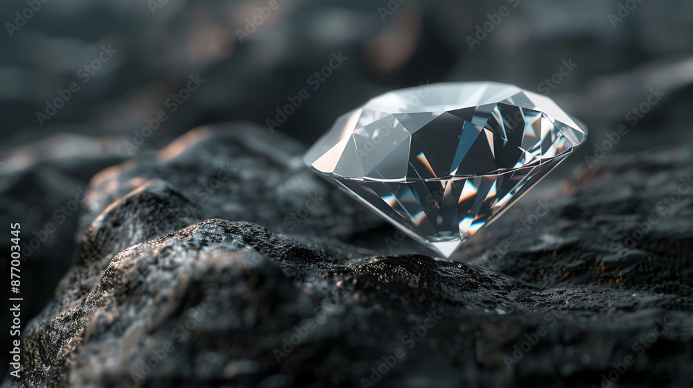Minimal 3D render of a floating diamond shape on a solid jet black background . Minimal 3D render of a floating diamond shape on a solid jet black background .