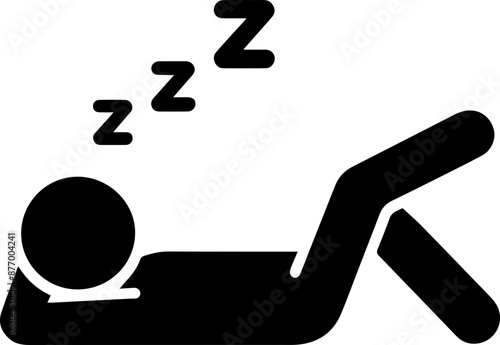 man stick icon : relaxed sleep