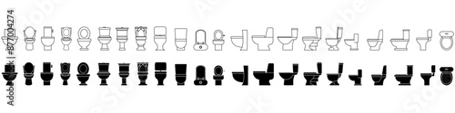 Toilet icon vector set. WC illustration sign collection. Bathroom symbol. restroom logo.