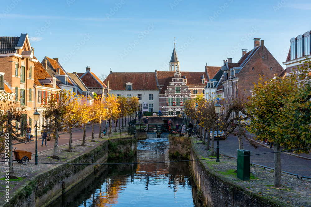 Amersfoort canal with traditional Dutch buildings on the margins, Amersfoort, Utrecht Province, The Netherlands, Europe Amersfoort canal with traditional Dutch buildings on the margins, Amersfoort, Utrecht Province, The Netherlands, Europe