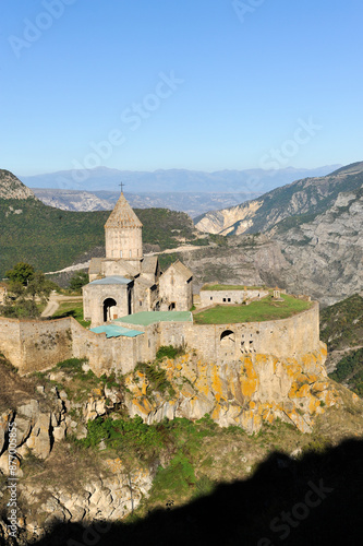 Tatev monastery standing on the edge of a deep gorge of the Vorotan River, Syunik Province in southeastern Armenia, Eurasia photo