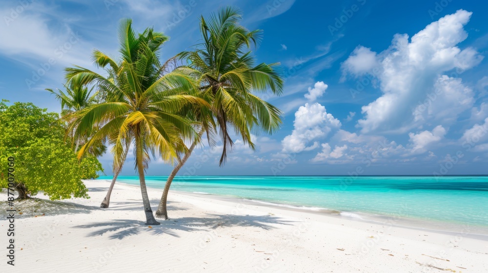 Paradise, exotic tropical sun, beach, sea, island for vacation travel