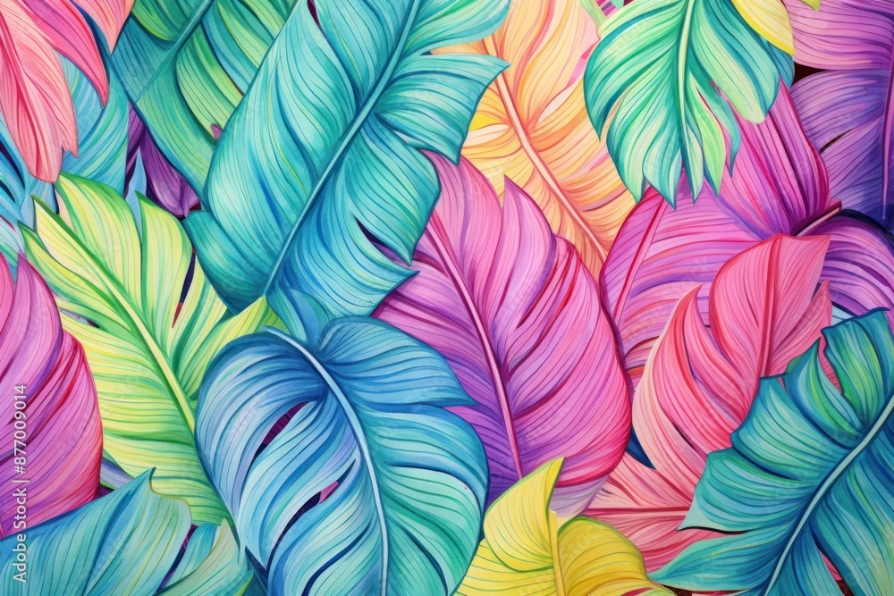 Tropical leaf pattern purple plant. Tropical leaf pattern purple plant.