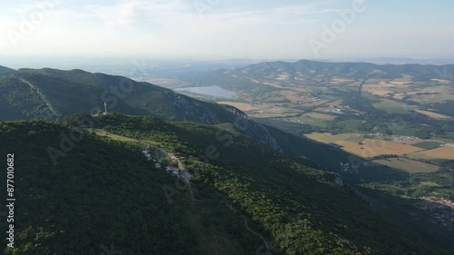 Amazing Aerial view of Balkan Mountains near Okolchitsa peak, Bulgaria photo