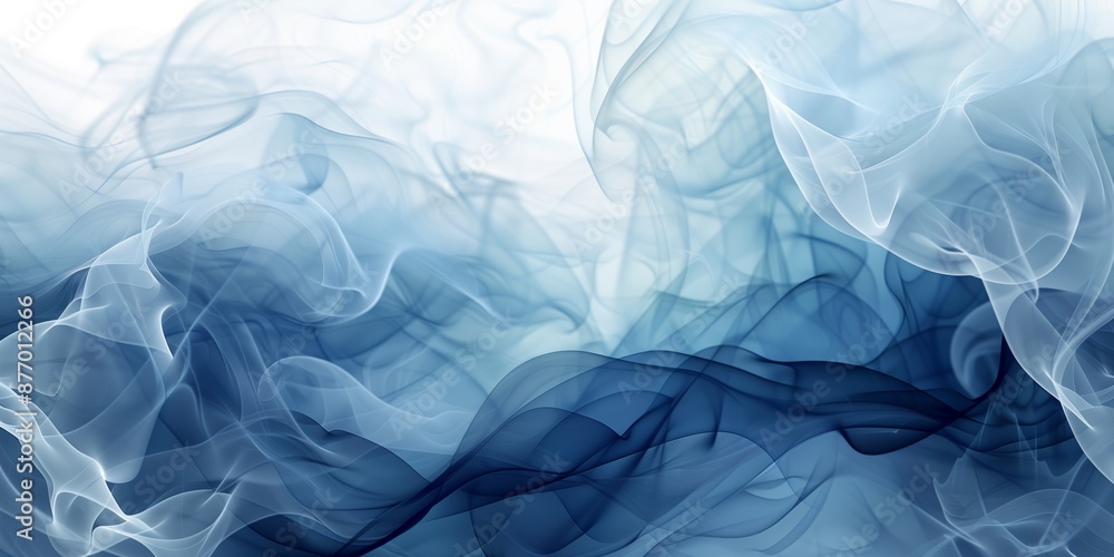 Fototapeta premium Abstract background with patterns in blue and white tones, smooth texture, high detail, soft gradients, minimalistic design.