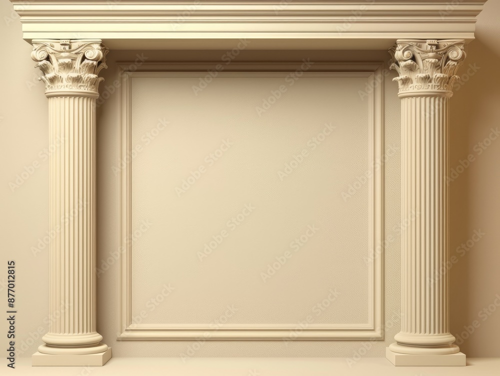 Elegant Interior with Corinthian Columns Elegant Interior with Corinthian Columns