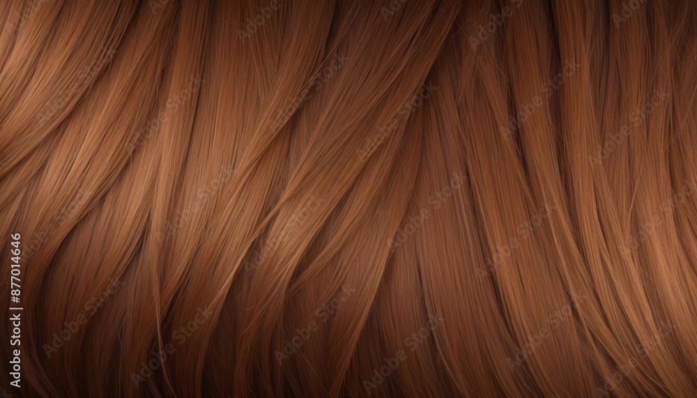 Obraz premium Brown reflective hair texture focused background