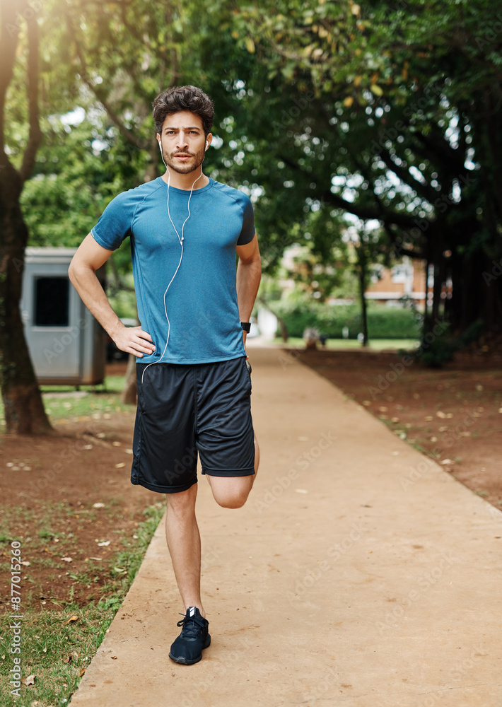 Man, nature and fitness stretching or leg, muscle preparation and cardio exercise with runner or athlete. Performance, body wellness and morning routine in park for training for running marathon Man, nature and fitness stretching or leg, muscle preparation and cardio exercise with runner or athlete. Performance, body wellness and morning routine in park for training for running marathon