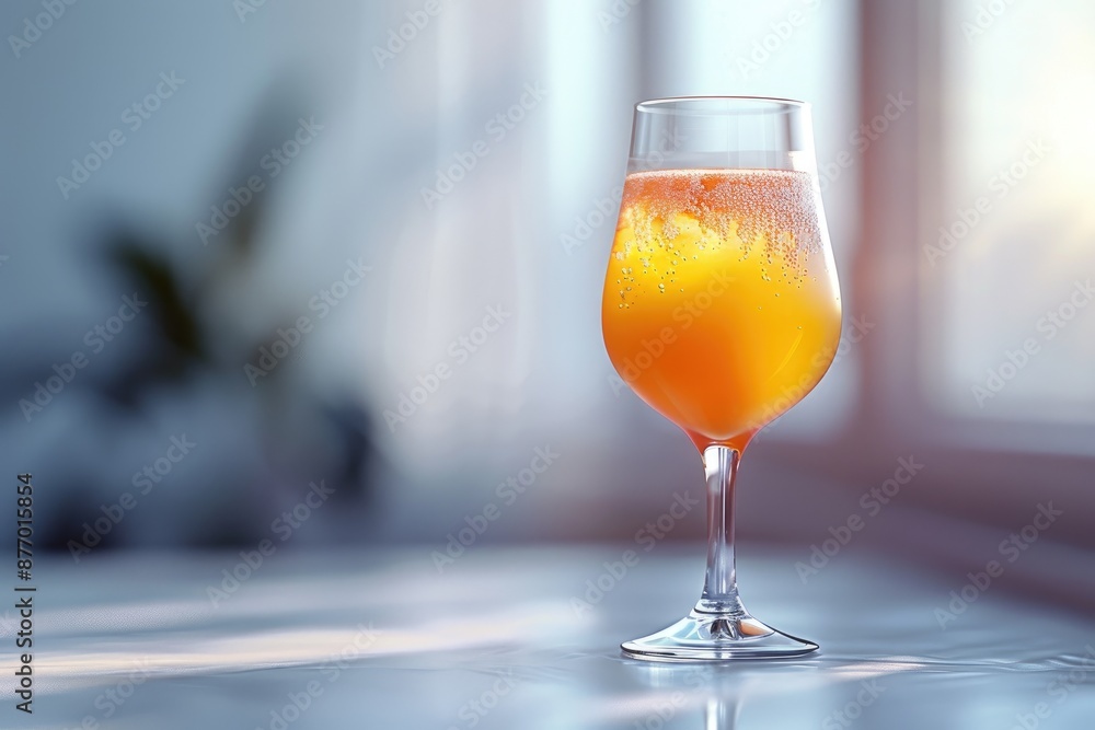 Orange Sparkling Drink by the Window Orange Sparkling Drink by the Window