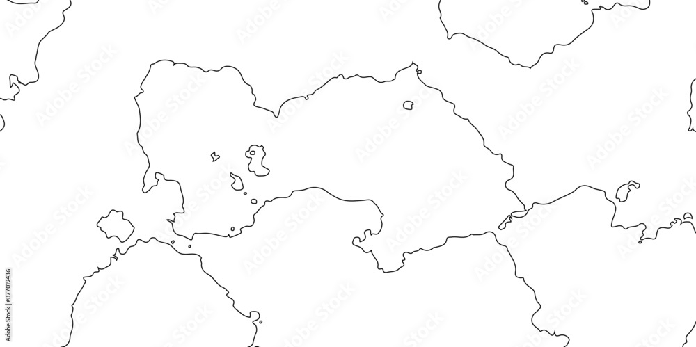 Fototapeta premium Topographic black linear background for abstraction design vintage contour mapping of illustrations, topographic contour lines vector map seamless pattern landscape geodesy topographic map background.