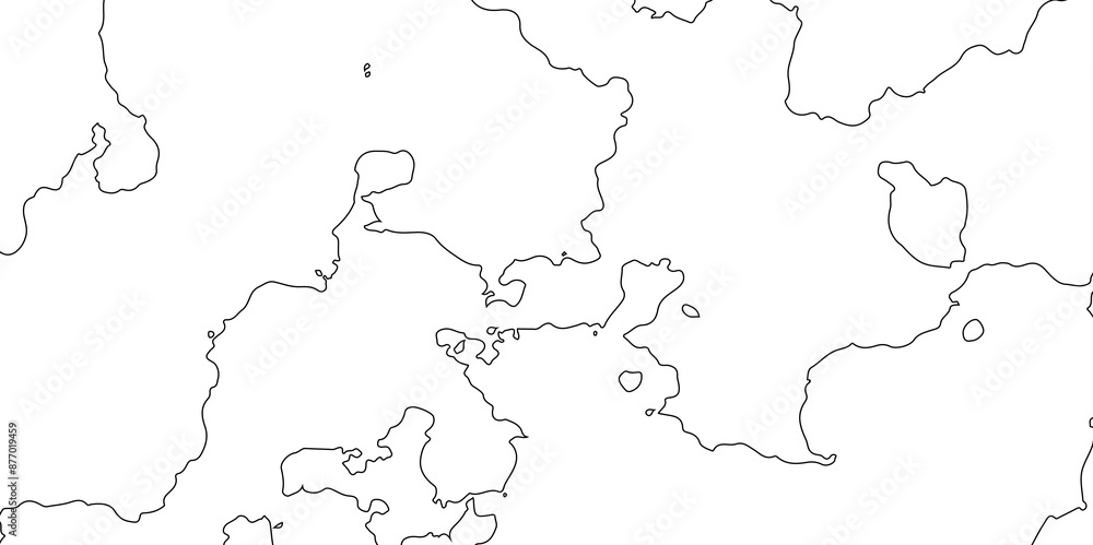 Fototapeta Topographic black linear background for abstraction design vintage contour mapping of illustrations, topographic contour lines vector map seamless pattern landscape geodesy topographic map background.