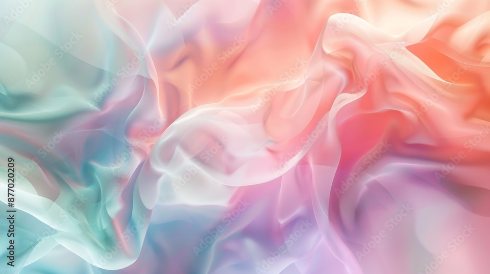 Obraz premium Abstract Pastel Silk Waves Texture