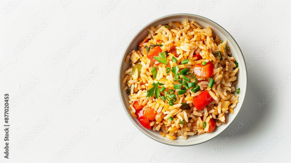 fried rice isolated white fried rice isolated white