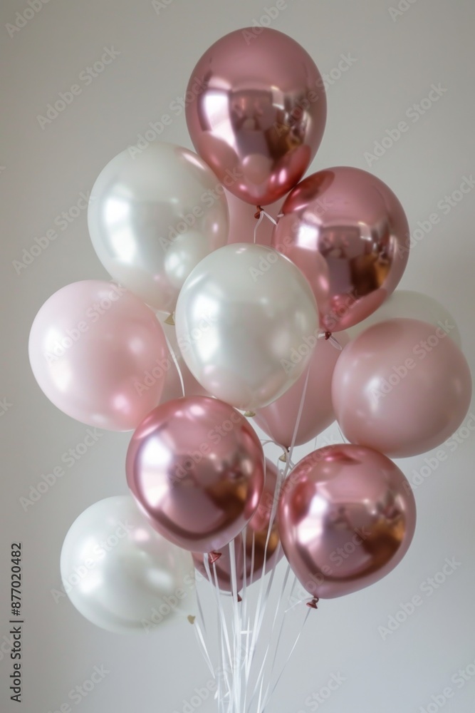 Elegant Rose Gold and White Balloons for Celebration Elegant Rose Gold and White Balloons for Celebration