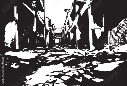 Black and white cement cracked grunge background texture