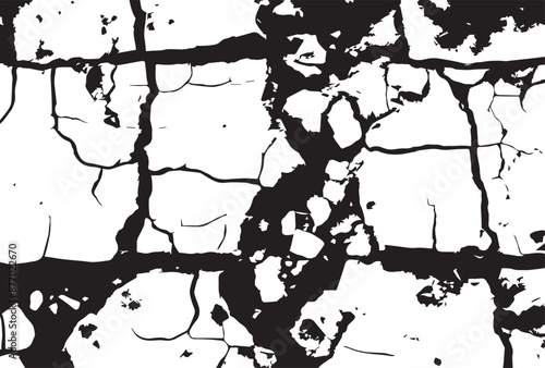 Black and white cement cracked grunge background texture