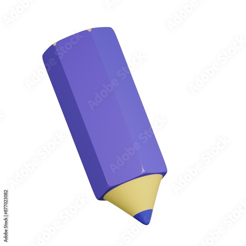 blue pencil within 3D style  photo