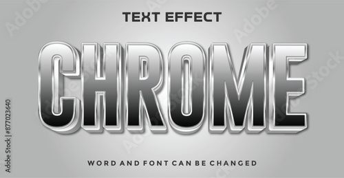 Chrome editable text effect