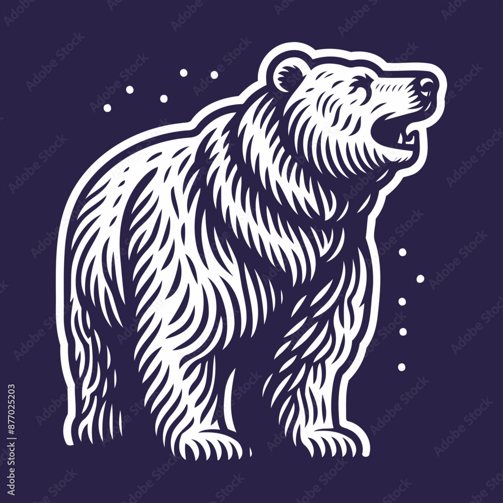 Obraz premium bear vector, bear silhouette