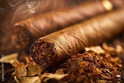 Close-Up of Handmade Cigar