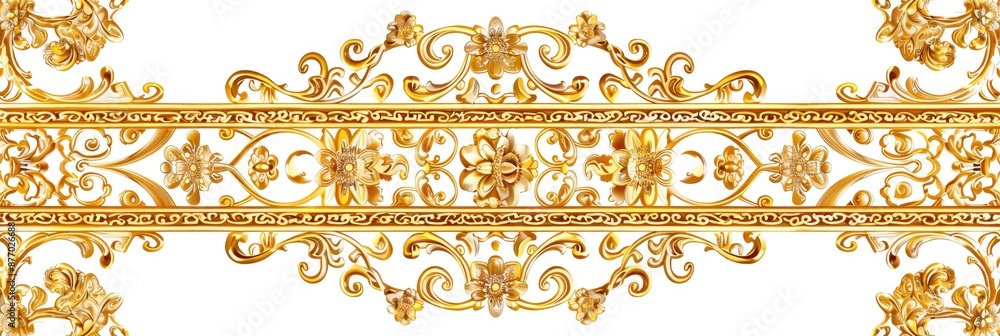 Fototapeta premium Baroque Style Gold Ornamentation