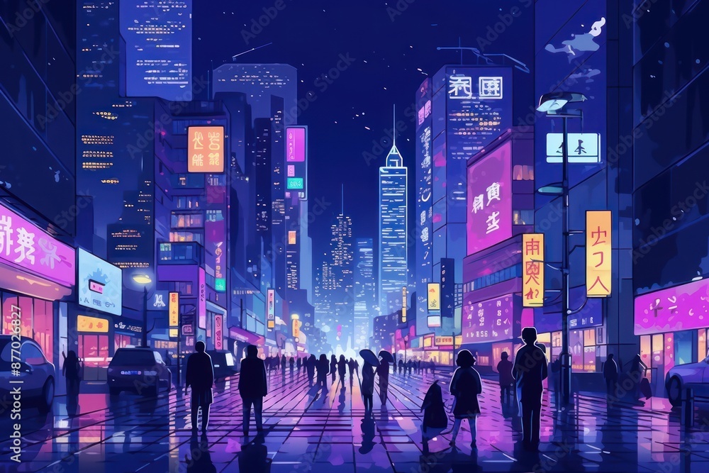 Night city architecture metropolis. Night city architecture metropolis.