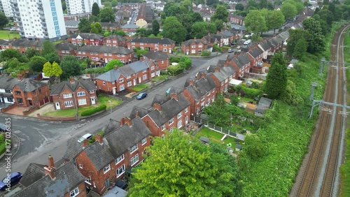 High Angle View of Walsall Town of West Midlands, England, United Kingdom. July 3rd, 2024 photo