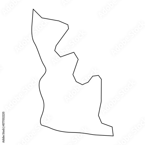 Agua Grande District map, administrative division of Sao Tome and Principe. Vector illustration.