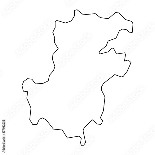 Autonomous Region of Principe map, administrative division of Sao Tome and Principe. Vector illustration.