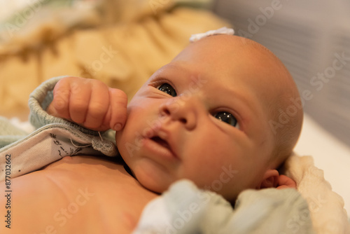 reborn baby doll close up shot