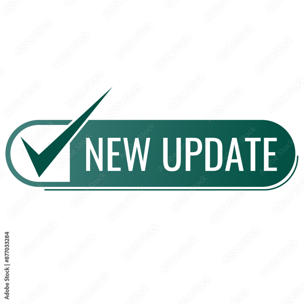 advertising new update sticker inscription advertising new update sticker inscription