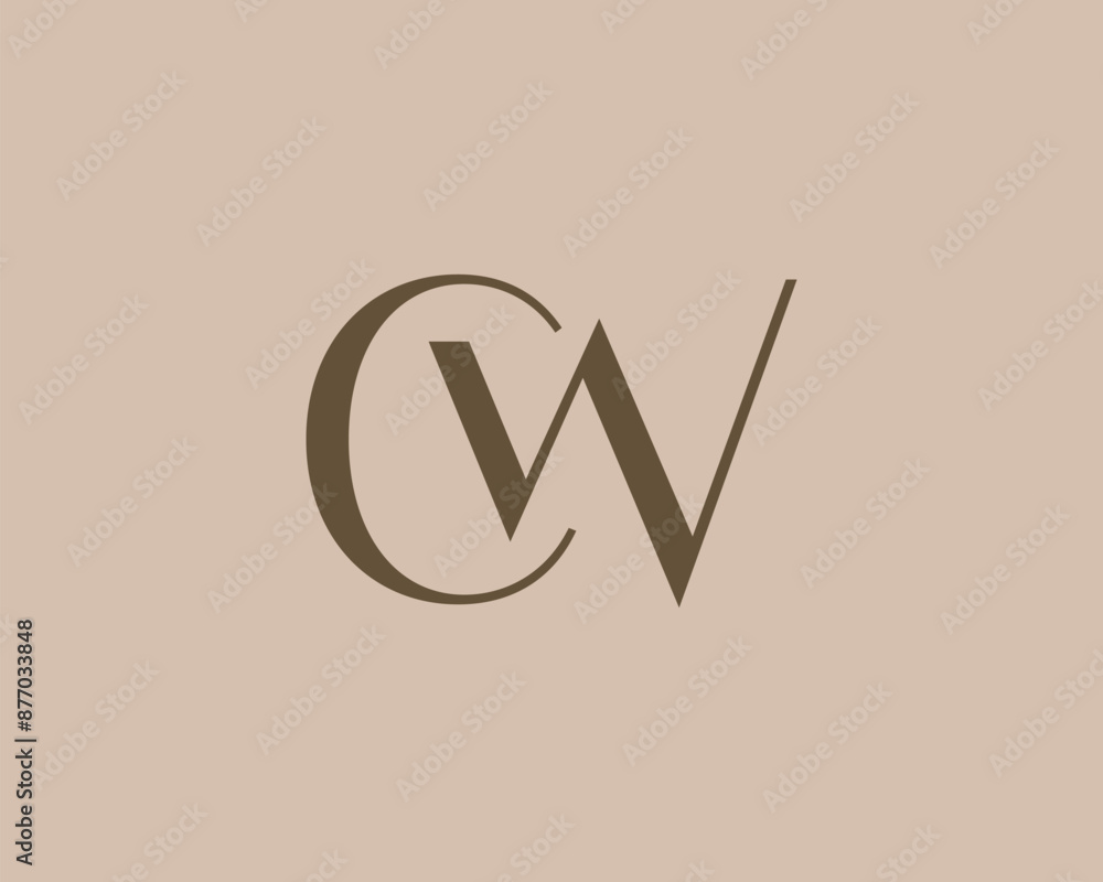 CW letter logo icon design. Classic style luxury initials monogram. CW letter logo icon design. Classic style luxury initials monogram.