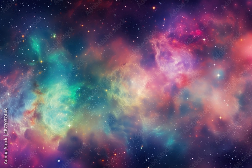 Fototapeta premium Rainbow backgrounds astronomy universe.
